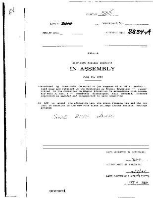 NYS Bill and Veto Jackets: 2000, Chapter 535