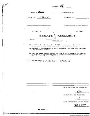 NYS Bill and Veto Jackets: 2000, Chapter 81