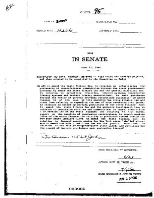 NYS Bill and Veto Jackets: 2000, Chapter 95