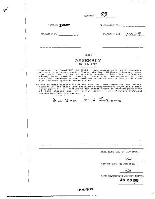 NYS Bill and Veto Jackets: 2000, Chapter 93