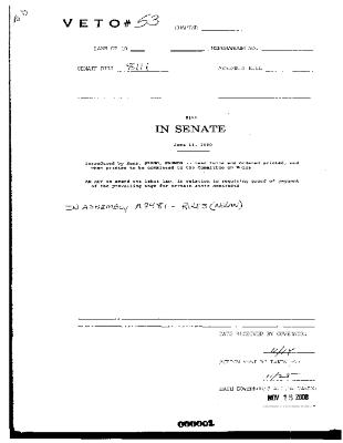 NYS Bill and Veto Jackets: 2000, Veto 53