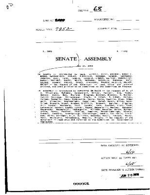 NYS Bill and Veto Jackets: 2000, Chapter 68