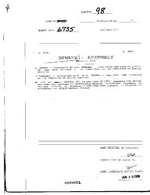 NYS Bill and Veto Jackets: 2000, Chapter 98