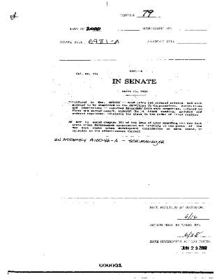 NYS Bill and Veto Jackets: 2000, Chapter 79