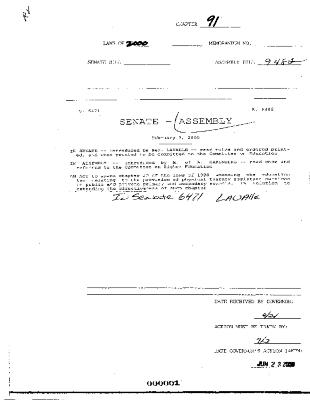 NYS Bill and Veto Jackets: 2000, Chapter 91