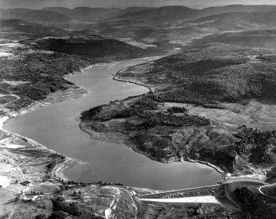 Gilboa Reservoir, Aerial View, Looking South