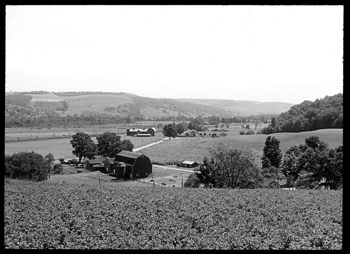 View down Cohocton Valley at Mouth of Neil Creek East of Wallace, New York