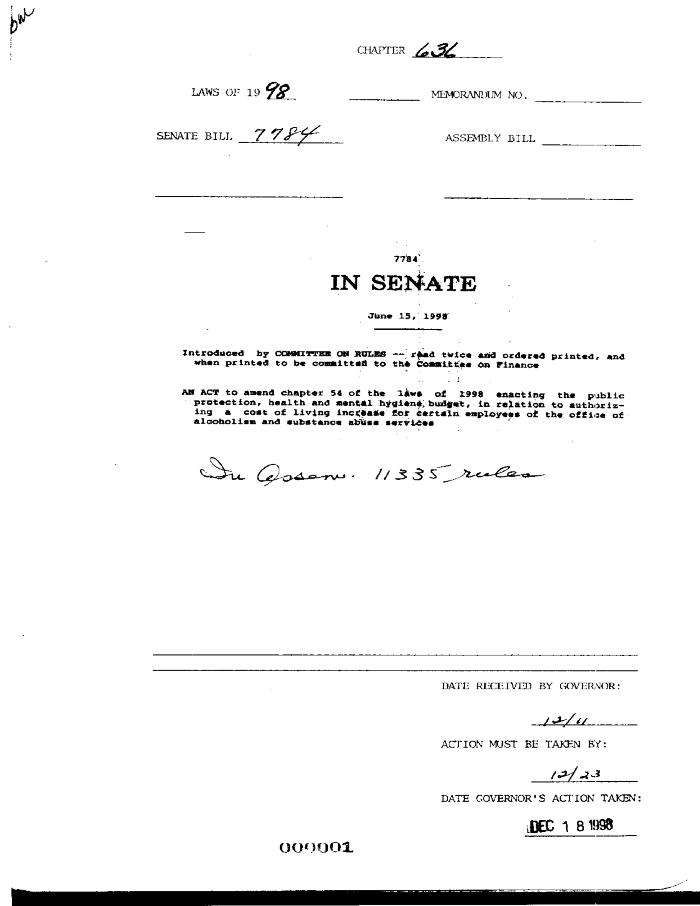 NYS Bill and Veto Jackets: 1998, Chapter 636