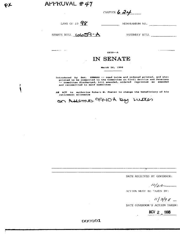 NYS Bill and Veto Jackets: 1998, Chapter 624