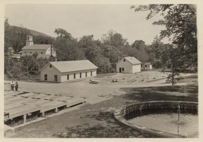 Rearing troughs at Summitville Fish Hatchery