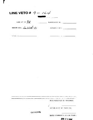 NYS Bill and Veto Jackets: 1998, Veto 12