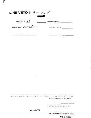 NYS Bill and Veto Jackets: 1998, Veto 31