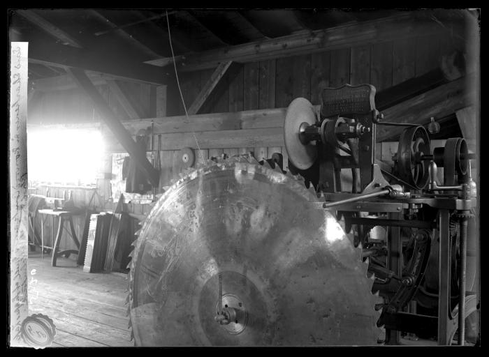 Saw Sharpener in Norwood Company's Mill at Tupper Lake