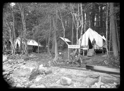 Camping Lower Saranac Lake, 1926