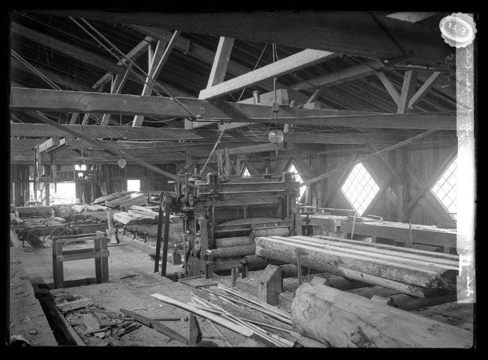 Interior of Norwood Company's Saw Mill at Tupper Lake