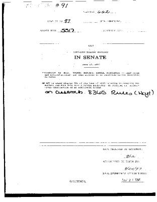 NYS Bill and Veto Jackets: 1997, Chapter 662