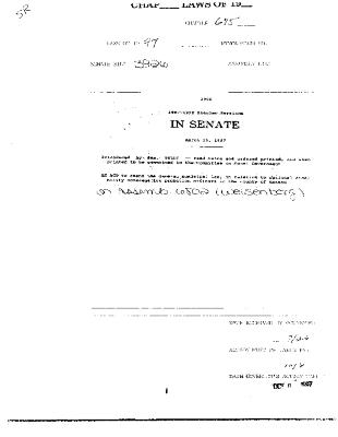 NYS Bill and Veto Jackets: 1997, Chapter 675