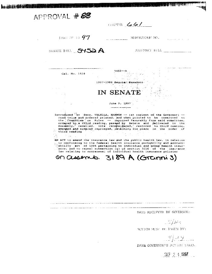 NYS Bill and Veto Jackets: 1997, Chapter 661