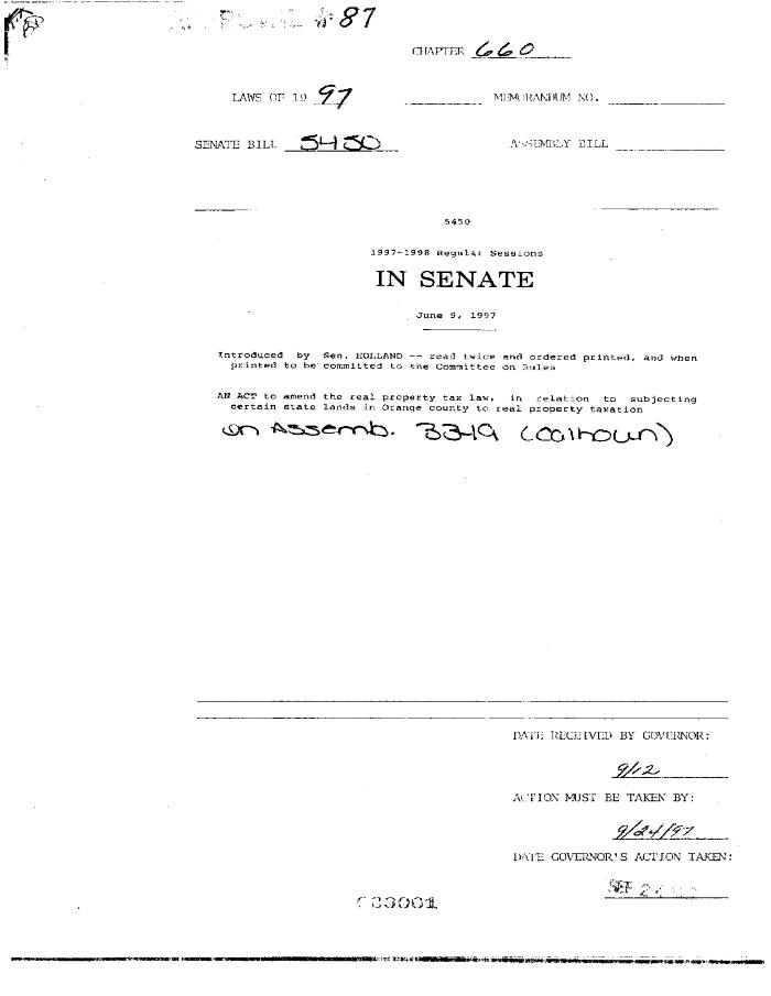 NYS Bill and Veto Jackets: 1997, Chapter 660