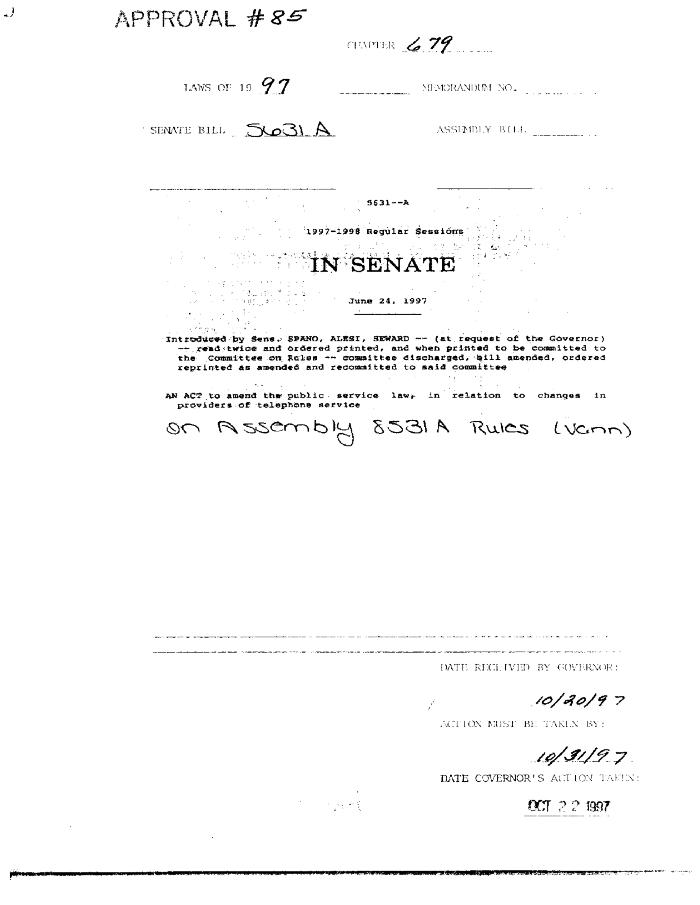 NYS Bill and Veto Jackets: 1997, Chapter 679