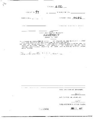 NYS Bill and Veto Jackets: 1997, Chapter 672