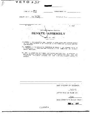 NYS Bill and Veto Jackets: 1997, Veto 35