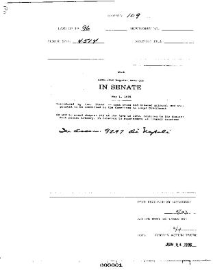 NYS Bill and Veto Jackets: 1996, Chapter 109