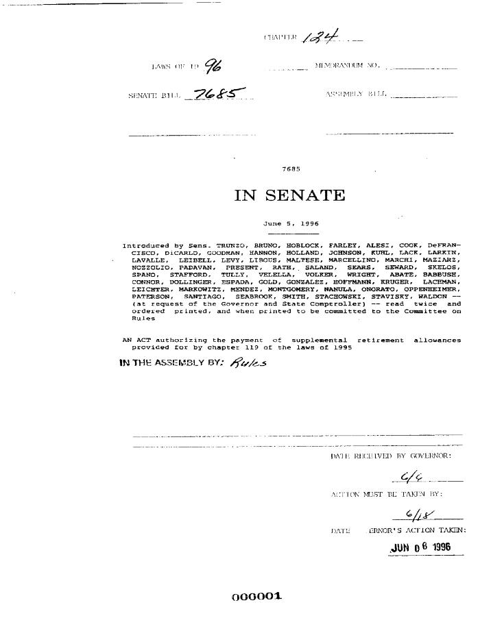 NYS Bill and Veto Jackets: 1996, Chapter 124