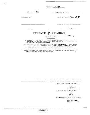 NYS Bill and Veto Jackets: 1996, Chapter 119