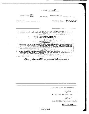 NYS Bill and Veto Jackets: 1996, Chapter 105