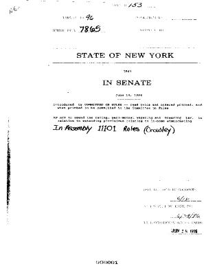 NYS Bill and Veto Jackets: 1996, Chapter 153
