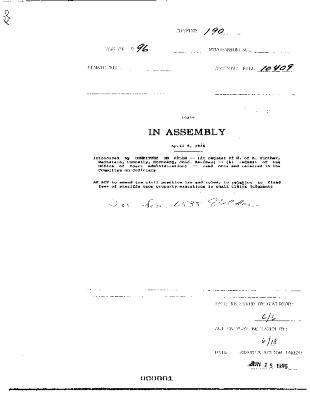 NYS Bill and Veto Jackets: 1996, Chapter 190