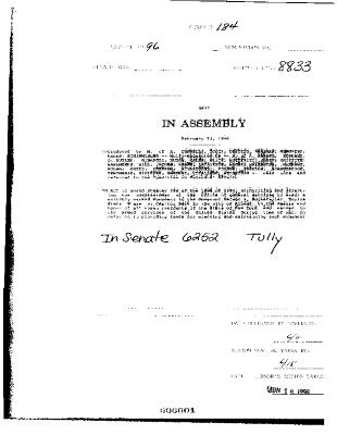 NYS Bill and Veto Jackets: 1996, Chapter 184
