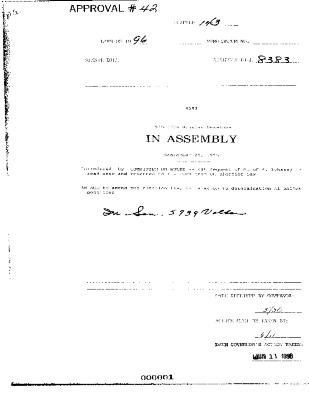 NYS Bill and Veto Jackets: 1996, Chapter 143