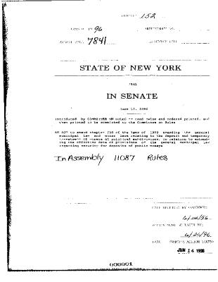 NYS Bill and Veto Jackets: 1996, Chapter 152