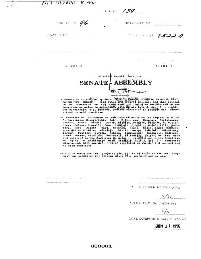 NYS Bill and Veto Jackets: 1996, Chapter 139