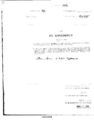 NYS Bill and Veto Jackets: 1996, Chapter 146
