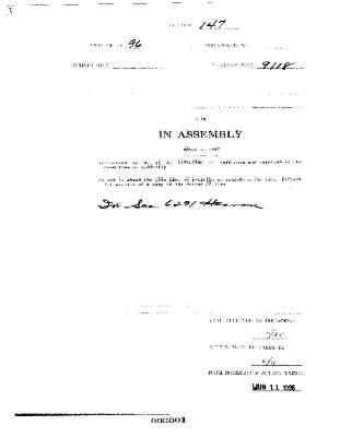 NYS Bill and Veto Jackets: 1996, Chapter 147