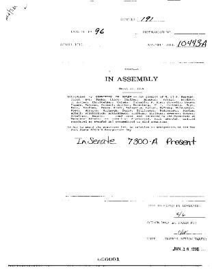 NYS Bill and Veto Jackets: 1996, Chapter 191