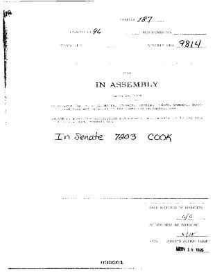 NYS Bill and Veto Jackets: 1996, Chapter 187