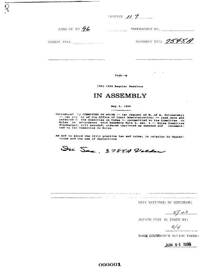 NYS Bill and Veto Jackets: 1996, Chapter 117
