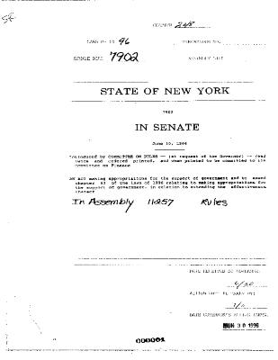 NYS Bill and Veto Jackets: 1996, Chapter 248