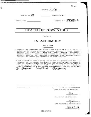 NYS Bill and Veto Jackets: 1996, Chapter 273