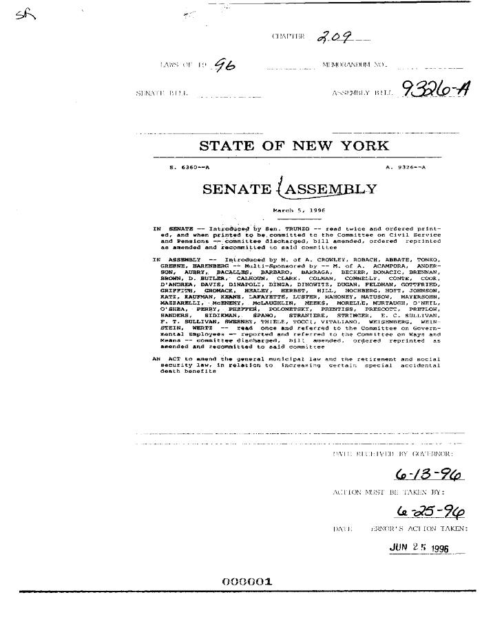 NYS Bill and Veto Jackets: 1996, Chapter 209