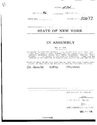 NYS Bill and Veto Jackets: 1996, Chapter 274