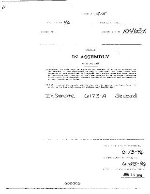 NYS Bill and Veto Jackets: 1996, Chapter 215