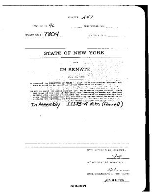NYS Bill and Veto Jackets: 1996, Chapter 247