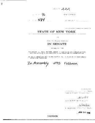 NYS Bill and Veto Jackets: 1996, Chapter 222