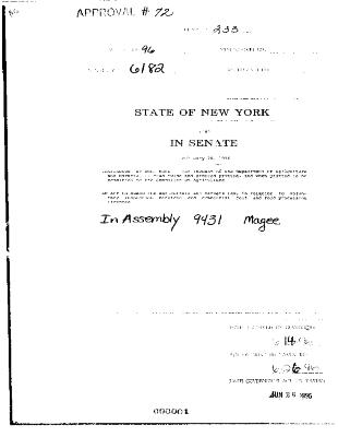 NYS Bill and Veto Jackets: 1996, Chapter 233