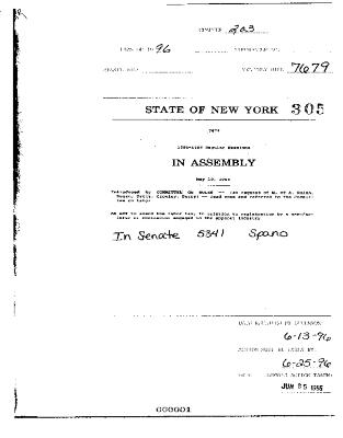 NYS Bill and Veto Jackets: 1996, Chapter 203